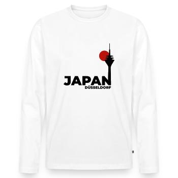 Le Japon se rend à Düsseldorf - T-shirt manches longues Premium bio Homme - blanc - Devant - Nico (187cm)