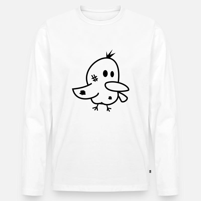 Kleiner Dreckspatz - Männer Premium Bio Langarmshirt - Weiß