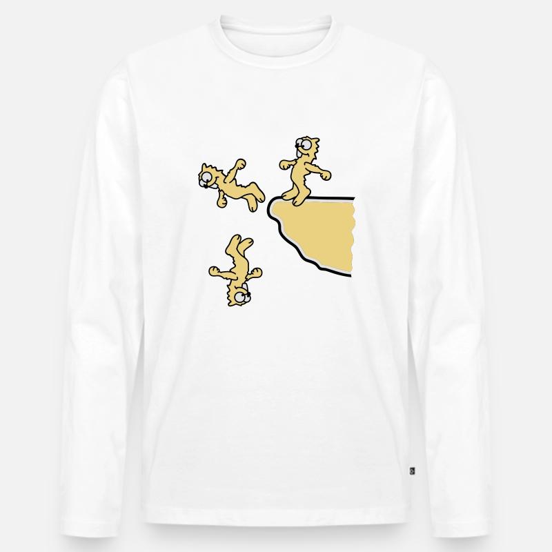 cliff_jumpers_3c - Männer Premium Bio Langarmshirt - Weiß