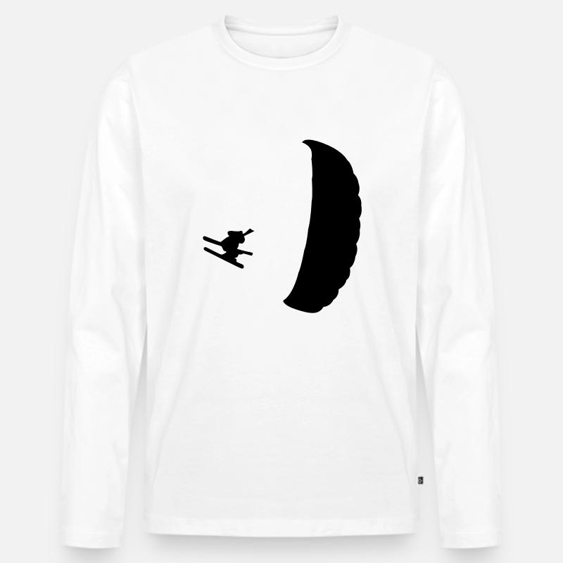Speedflying / Speedriding /Speedgliding - Männer Premium Bio Langarmshirt - Weiß