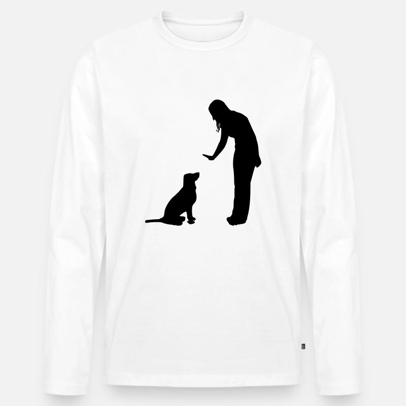 hundagility - Männer Premium Bio Langarmshirt - Weiß