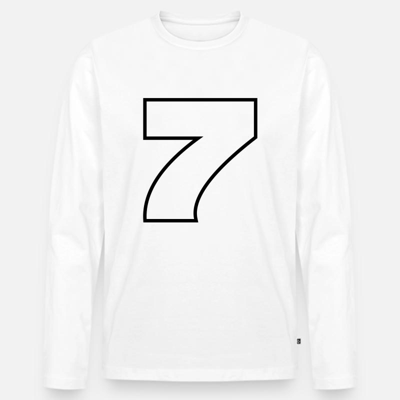 7 - Männer Premium Bio Langarmshirt - Weiß
