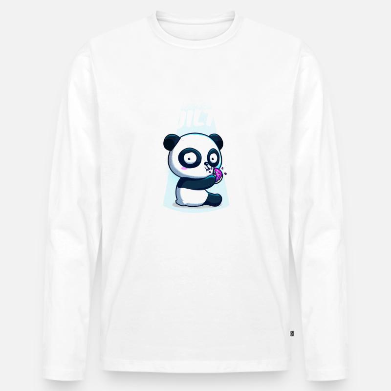 Schuldiger Bär - Männer Premium Bio Langarmshirt - Weiß