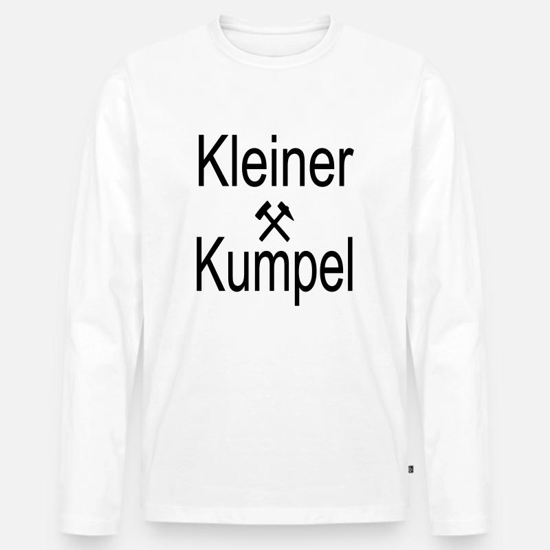 Kleiner Kumpel - Männer Premium Bio Langarmshirt - Weiß