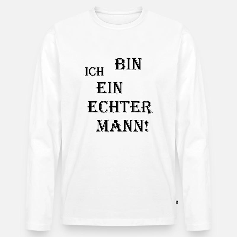 Mannheim Monnem Mannheimat - Männer Premium Bio Langarmshirt - Weiß