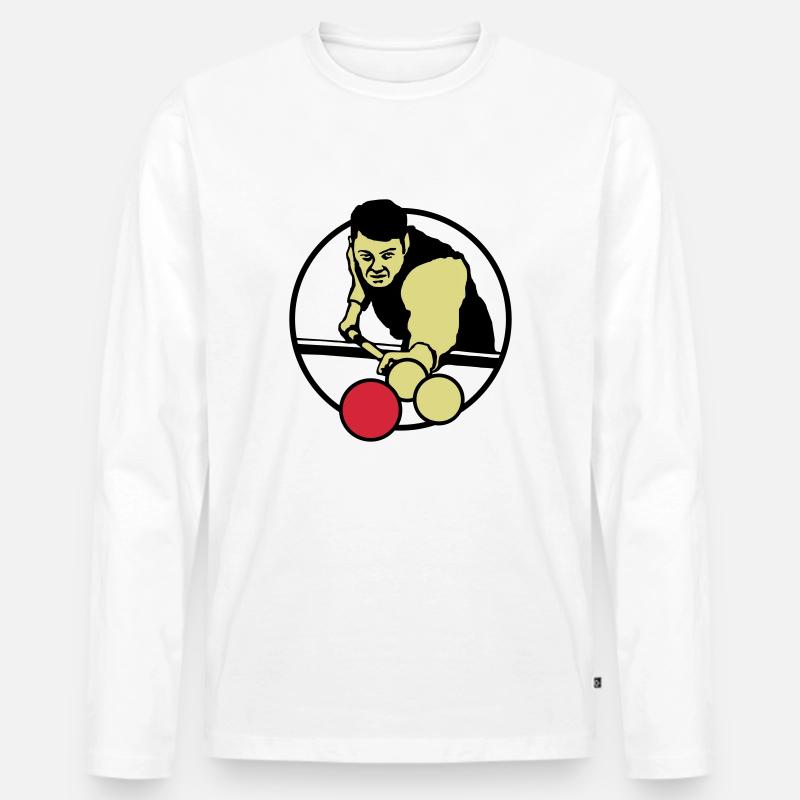 karambol_billard - Männer Premium Bio Langarmshirt - Weiß