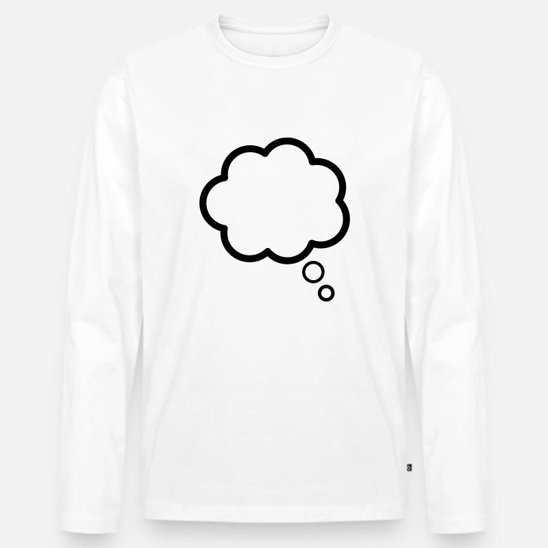 Denken - Männer Premium Bio Langarmshirt - Weiß