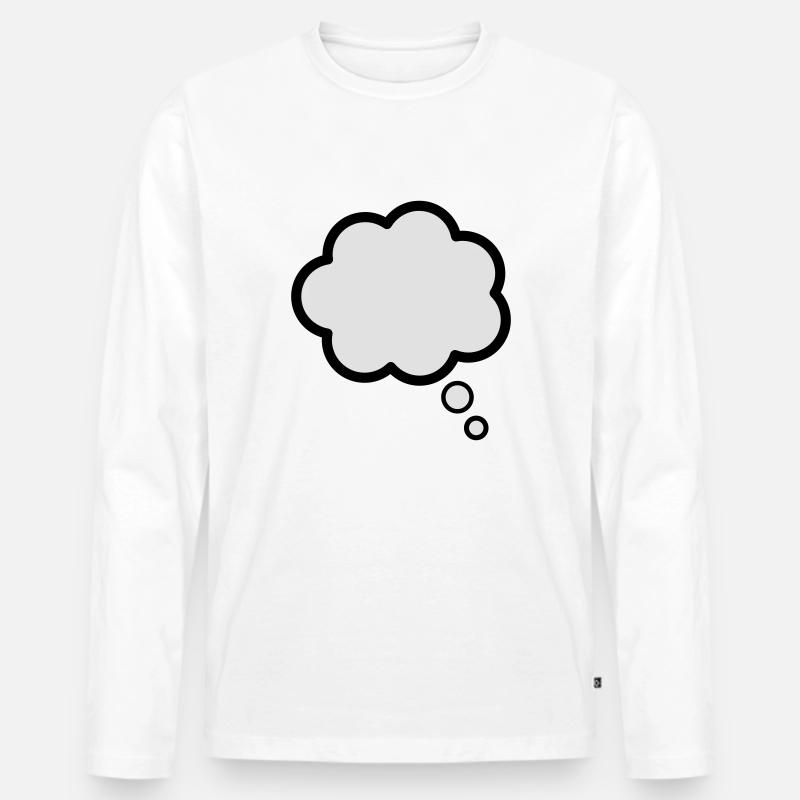 Denken - Männer Premium Bio Langarmshirt - Weiß