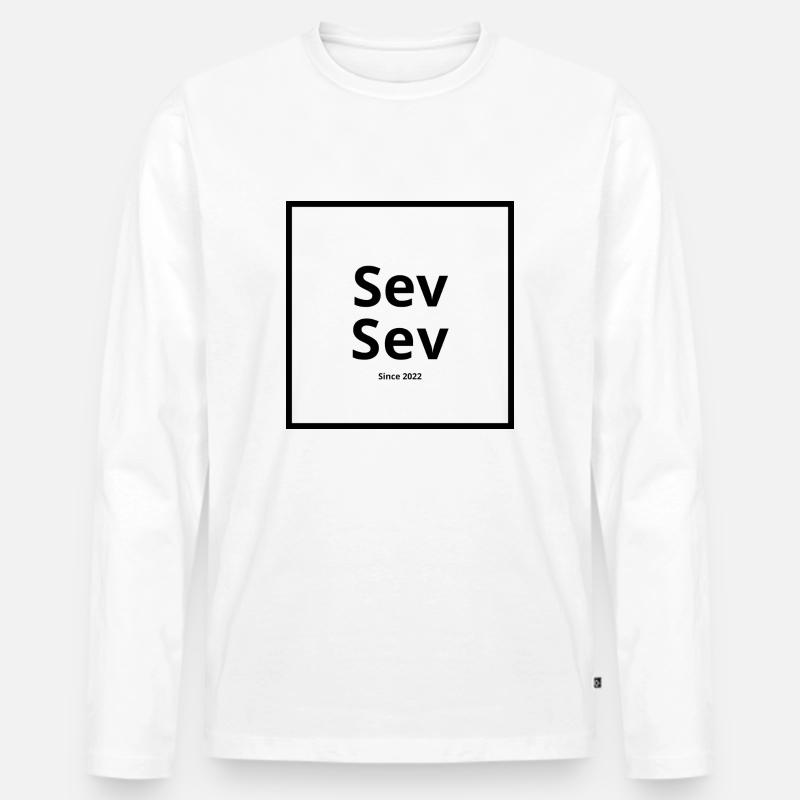 Sev Sev - Männer Premium Bio Langarmshirt - Weiß