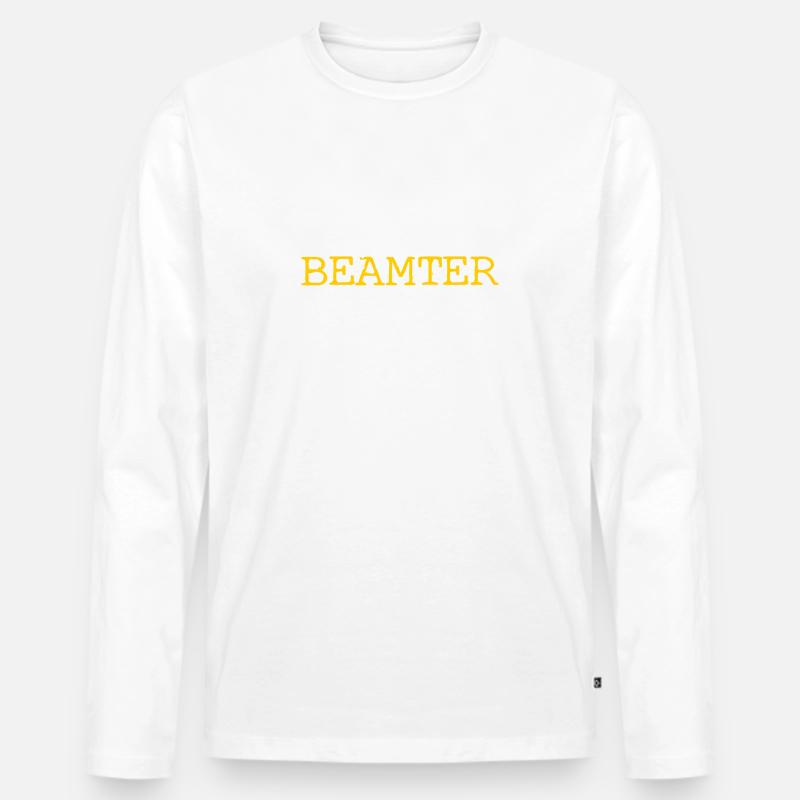 So sieht ein richtig cooler Beamter aus. - Männer Premium Bio Langarmshirt - Weiß