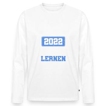 Bachelorarbeit 2022 Studium Uni Abschluss Bachelor - Männer Premium Bio Langarmshirt - Weiß - Vorne - Nico (187cm)