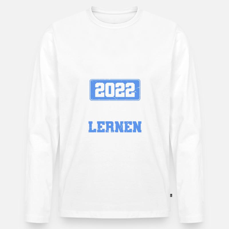 Bachelorarbeit 2022 Studium Uni Abschluss Bachelor - Männer Premium Bio Langarmshirt - Weiß