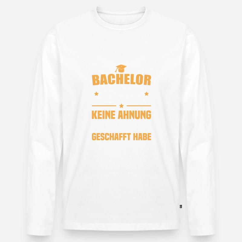 Bachelorprüfung 2023 bestanden Bachelor Abschluss - Männer Premium Bio Langarmshirt - Weiß