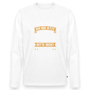 60er Papa 60 Jahre alt 60. Geburtstag Geschenkidee - Männer Premium Bio Langarmshirt - Weiß - Vorne - Nico (187cm)
