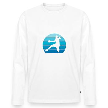 Handball Alles nervt Sportler Handballer - Männer Premium Bio Langarmshirt - Weiß - Vorne - Nico (187cm)