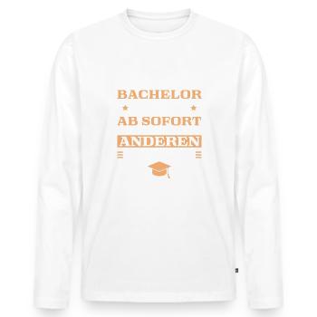 Bachelorprüfung 2024 Abschluss Bachelor bestanden - Männer Premium Bio Langarmshirt - Weiß - Vorne - Nico (187cm)