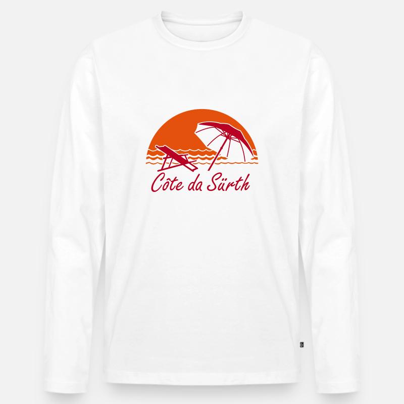 Côte da Sürth - Männer Premium Bio Langarmshirt - Weiß