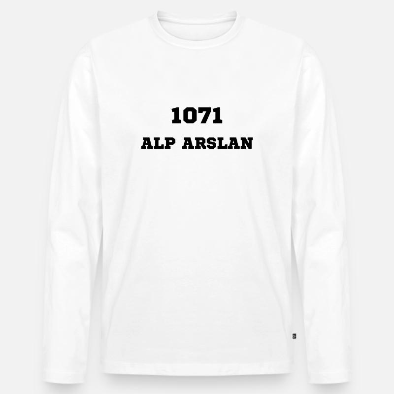 ALP ARSALN - Männer Premium Bio Langarmshirt - Weiß