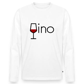 Vino - Männer Premium Bio Langarmshirt - Weiß - Vorne - Nico (187cm)