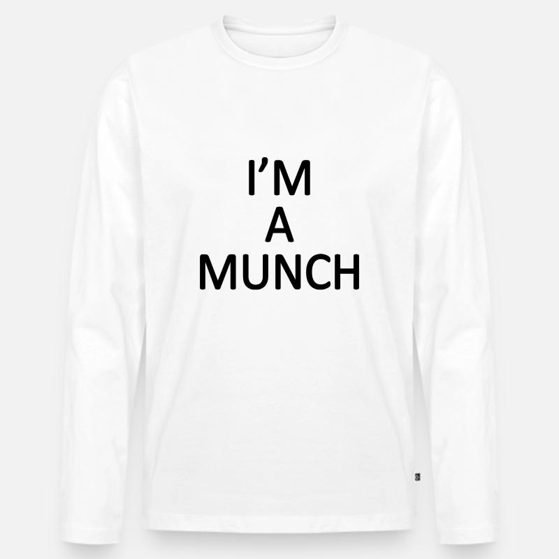 Im a munch - Männer Premium Bio Langarmshirt - Weiß