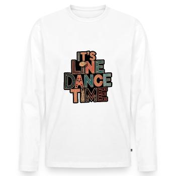 Danse en ligne Time Line Dancing ma passion - T-shirt manches longues Premium bio Homme - blanc - Devant - Nico (187cm)