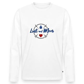 Lust auf Meer - Männer Premium Bio Langarmshirt - Weiß - Vorne - Nico (187cm)