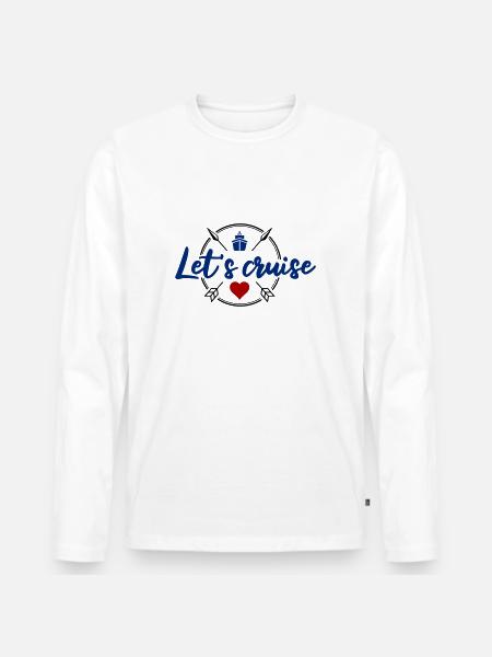 Let's cruise - Männer Premium Bio Langarmshirt - Weiß