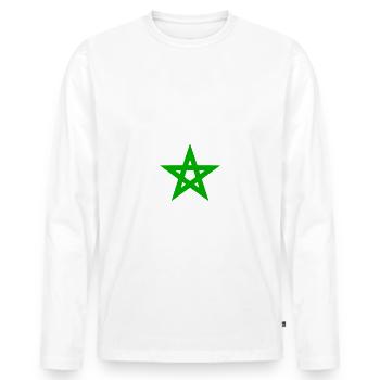 Maroc - T-shirt manches longues Premium bio Homme - blanc - Devant - Nico (187cm)