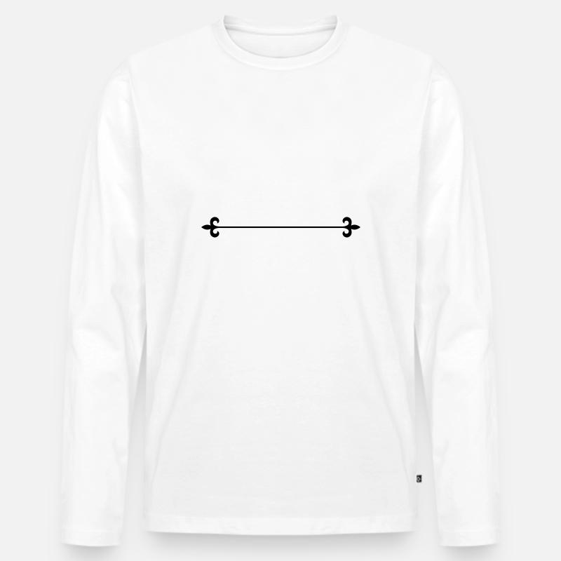 strich ornament - Männer Premium Bio Langarmshirt - Weiß