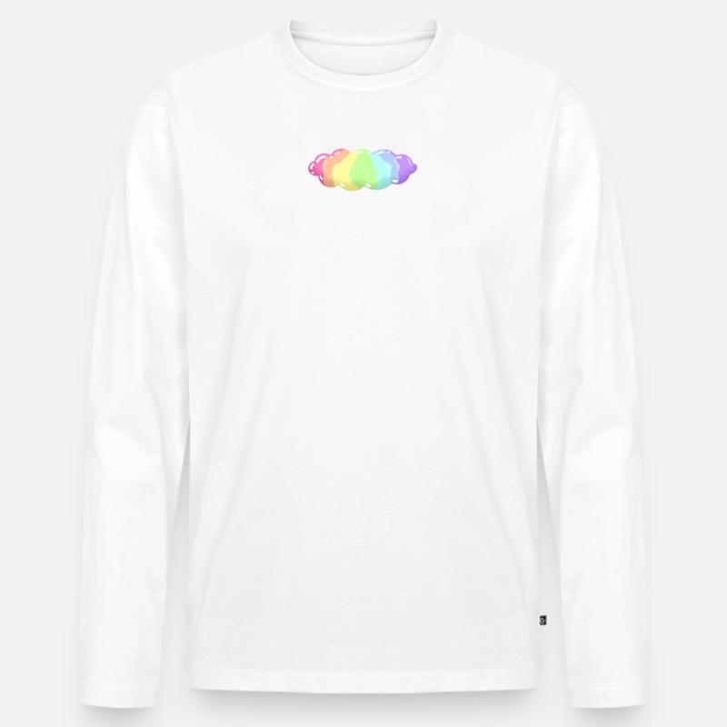 Rainbow Sheep Regenbogenschaf LGBTQ - Männer Premium Bio Langarmshirt - Weiß