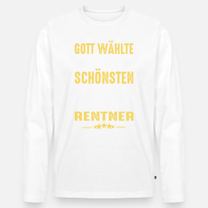 Rentner - Rentner - Männer Premium Bio Langarmshirt - Weiß