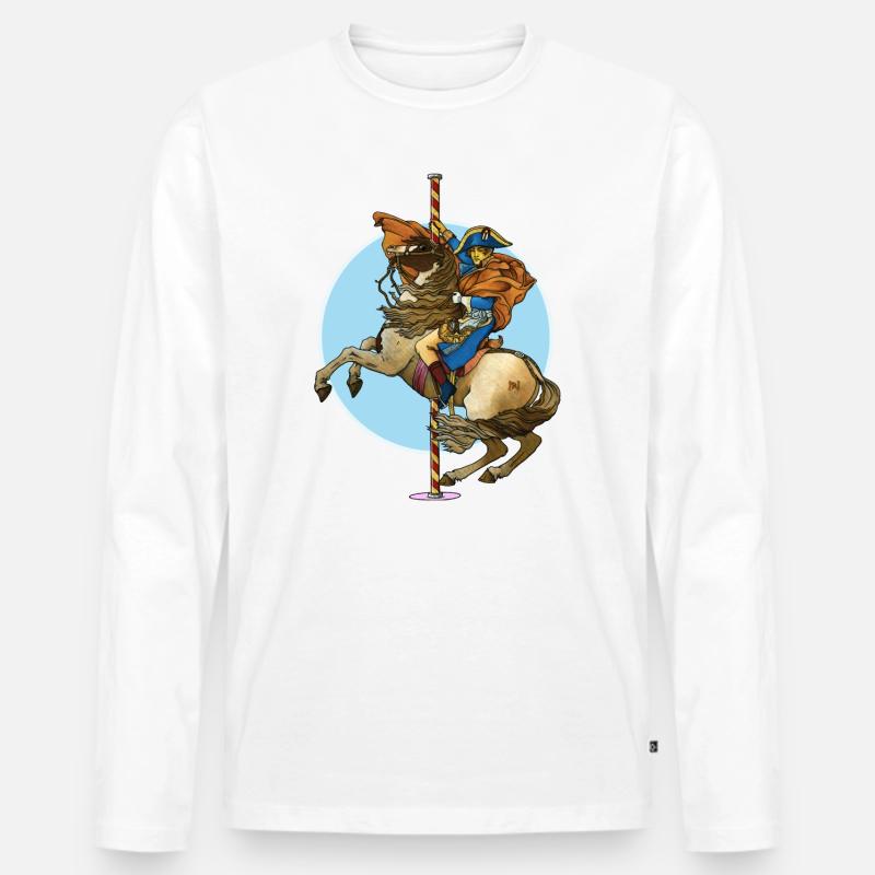 NAPOLEON - Männer Premium Bio Langarmshirt - Weiß