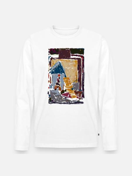 Art Impressionism - Men's Premium Organic Long Sleeve Shirt - white