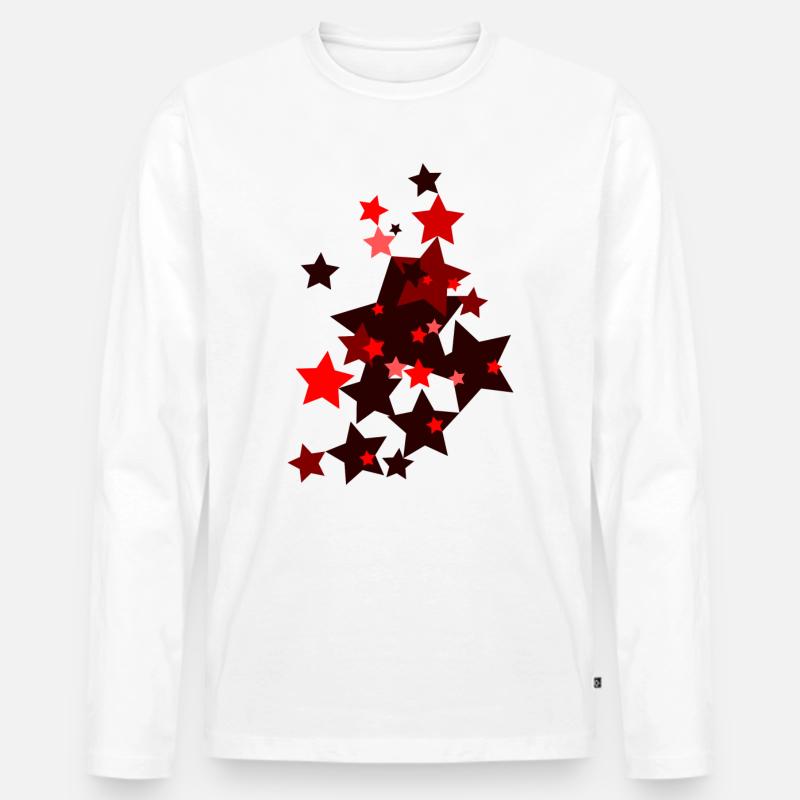 Sternen Himmel - Männer Premium Bio Langarmshirt - Weiß