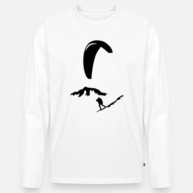Paragliding - Männer Premium Bio Langarmshirt - Weiß