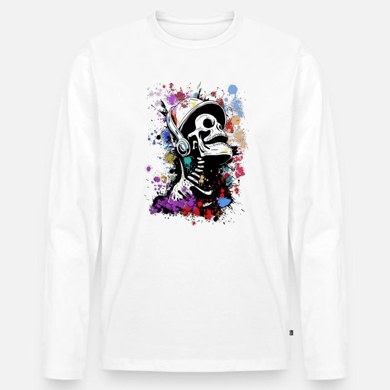 musik till death remake - Männer Premium Bio Langarmshirt - Weiß