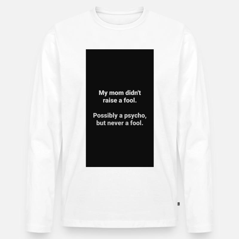 Psycko - Männer Premium Bio Langarmshirt - Weiß