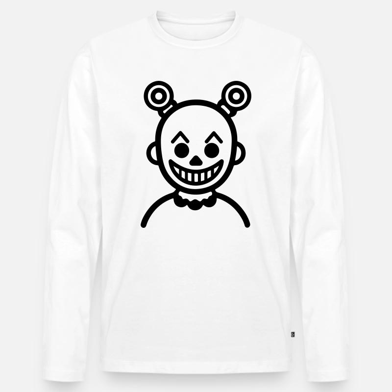Clown Comic - Männer Premium Bio Langarmshirt - Weiß