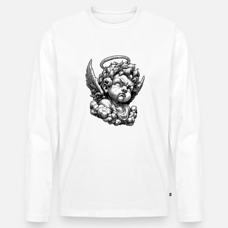 Vintage-Amor-Design - Männer Premium Bio Langarmshirt - Weiß