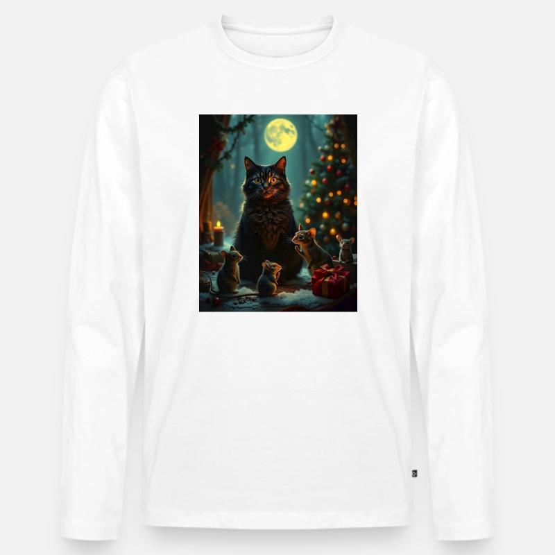 Didimaus - Männer Premium Bio Langarmshirt - Weiß