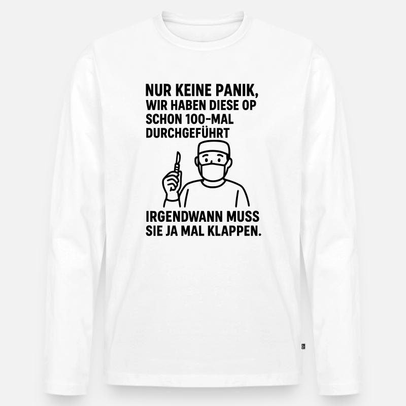 Operation Motivation - Männer Premium Bio Langarmshirt - Weiß