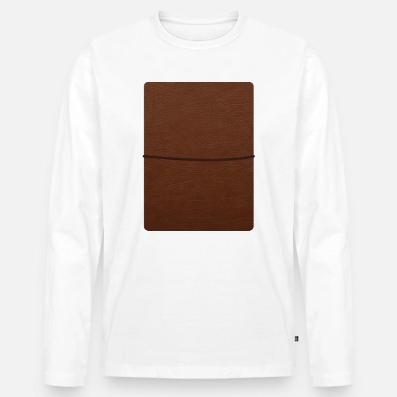 Lederjournal - Männer Premium Bio Langarmshirt - Weiß