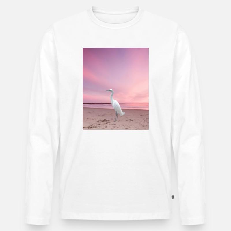 Der Star "Der Weiße Flamingo" - Männer Premium Bio Langarmshirt - Weiß