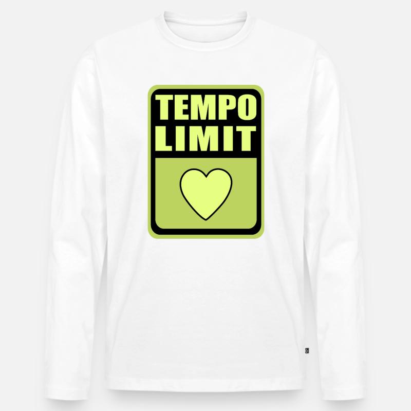 Tempolimit - Männer Premium Bio Langarmshirt - Weiß