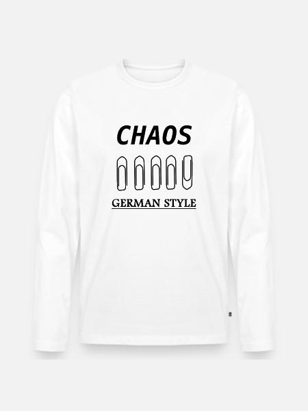Kaos tysk stil - Premium økologisk langærmet T-shirt til mænd - hvid
