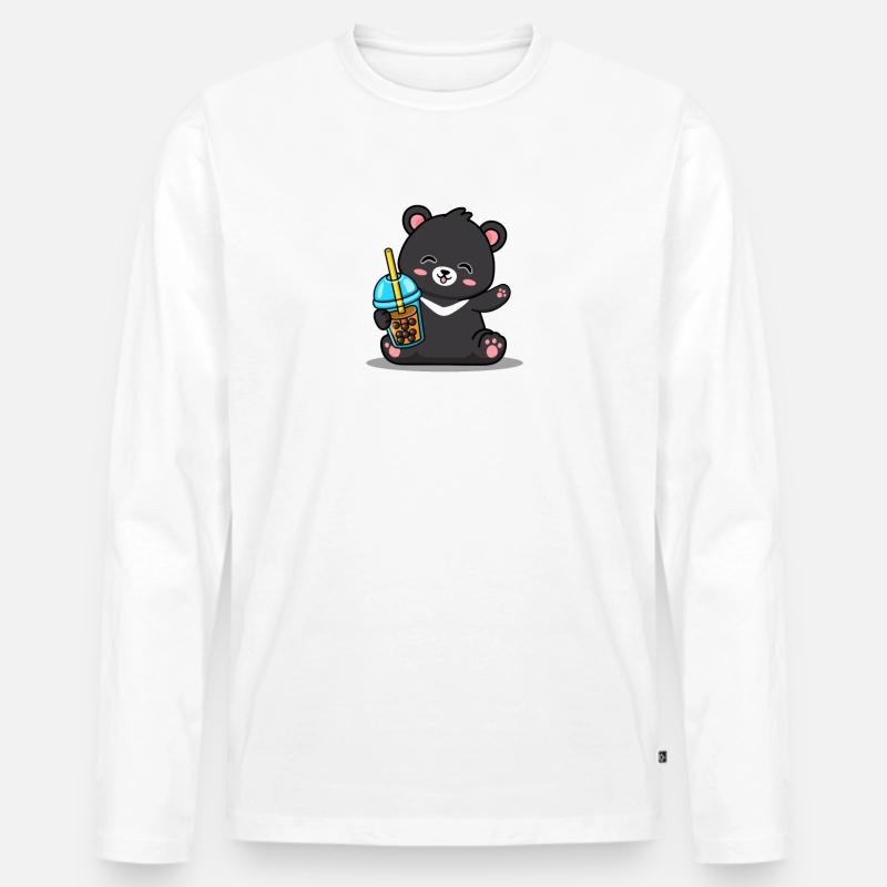 Taiwan - Männer Premium Bio Langarmshirt - Weiß