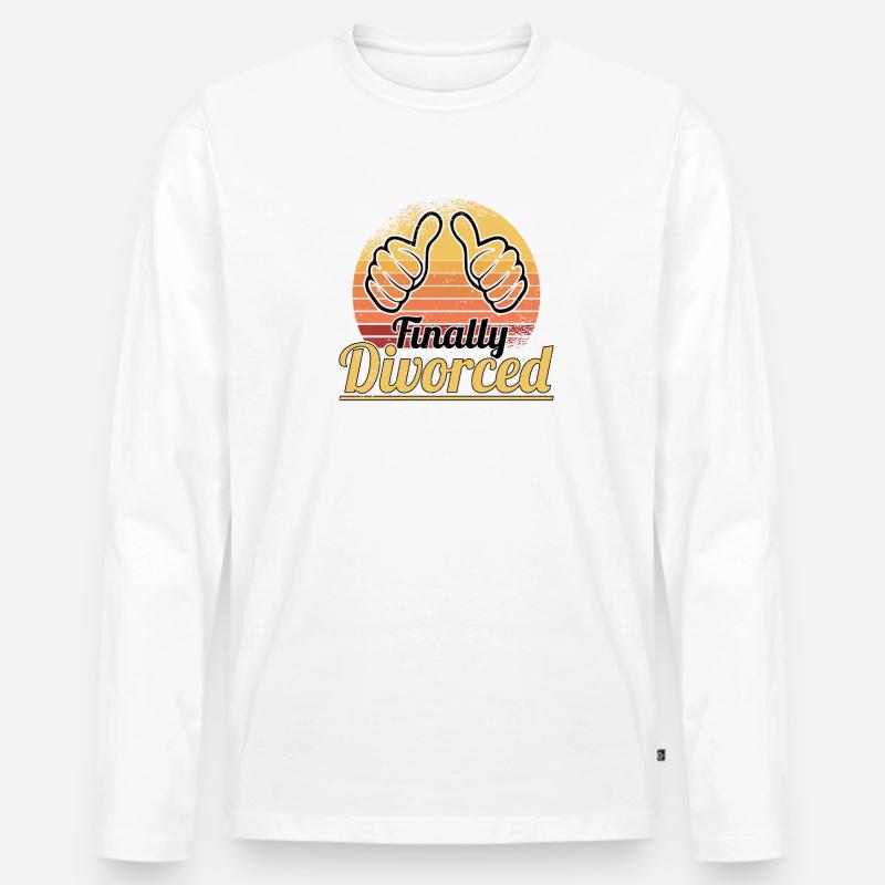 Scheidung Trennung Ehe Ex Scheidungsparty - Männer Premium Bio Langarmshirt - Weiß