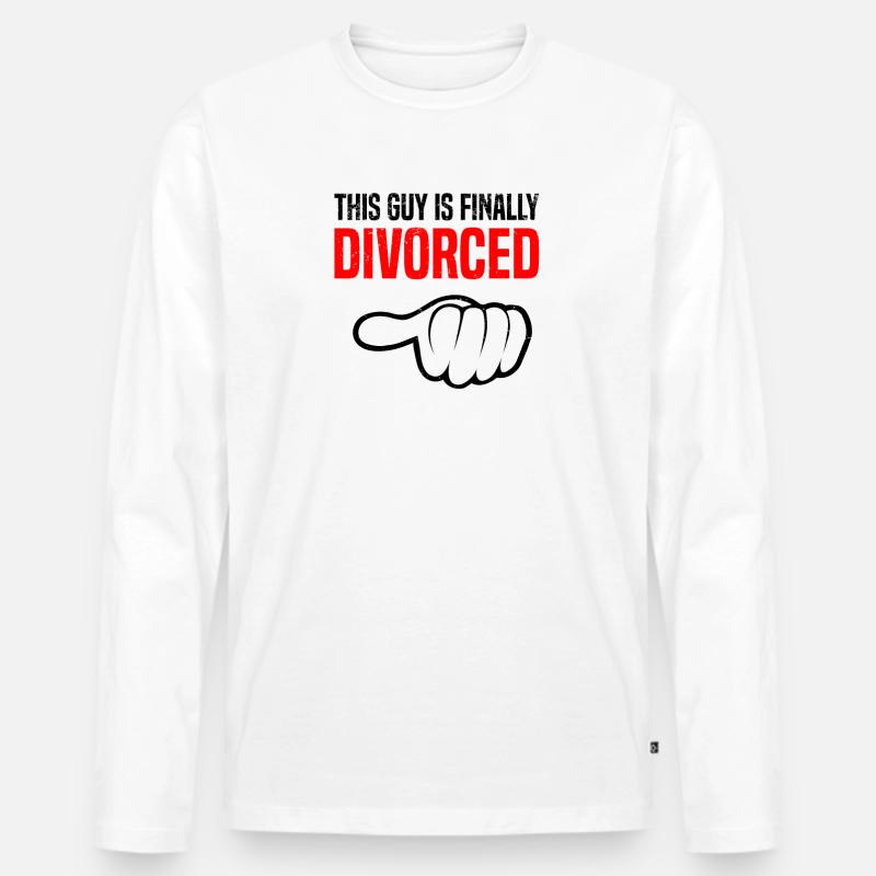Scheidung Trennung Ehe Ex Scheidungsparty - Männer Premium Bio Langarmshirt - Weiß