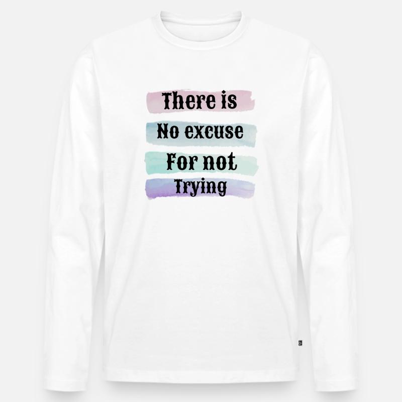 Humor - Männer Premium Bio Langarmshirt - Weiß