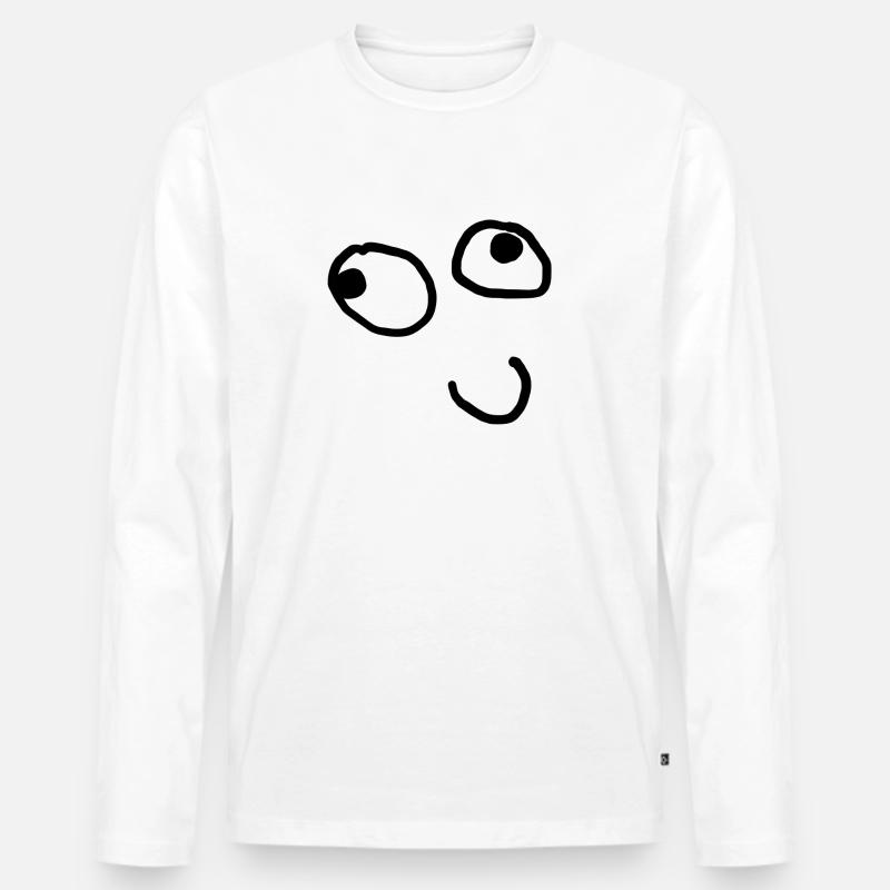Markus - Männer Premium Bio Langarmshirt - Weiß